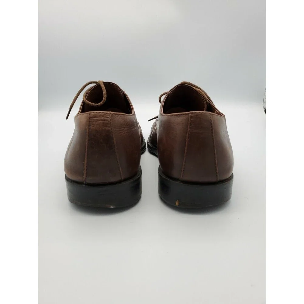 JOHNSTON & MURPHY Men's Shoes Bicycle Toe Oxfords Sz 9.5 M Brown Leather